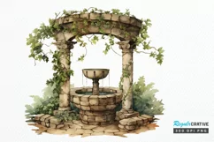 Stone Wells and Vines PNG Clipart Product Image 1