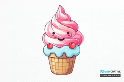 Artistic Drawing Kawaii Ice Cream PNG Clipart Product Image 1