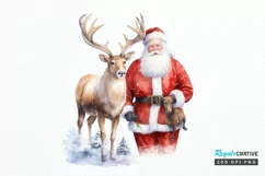 Watercolor Santa Claus PNG Clipart Product Image 1