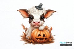 Baby Cow For Halloween Sublimation PNG Clipart Product Image 1