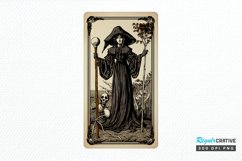 Skeleton Witch Tarot Card PNG Clipart Product Image 1