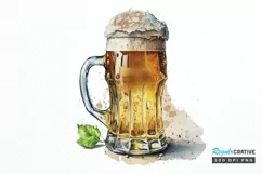 Watercolor Beer clipart png clipart Product Image 1