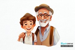 Happy Grandpa and Grandson PNG Clipart Product Image 1