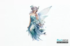 Winter Fairy Watercolor PNG Clipart Product Image 1