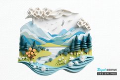 Paper Art Landscape PNG Clipart Product Image 1