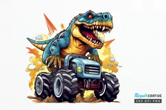Dinosaur Monster Truck PNG Clipart Product Image 1