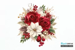 Christmas Flower Bouquet PNG Clipart Product Image 1