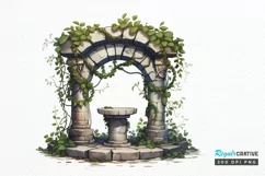 Stone Wells and Vines PNG Clipart Product Image 1