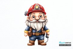 Funny Fireman Gnome Sublimation PNG Clipart Product Image 1