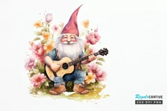 Watercolor Rockstar Gnome PNG Clipart Product Image 1