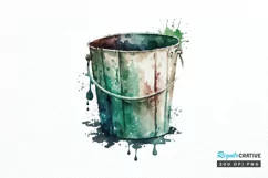 Watercolor Paint Bucket PNG Clipart Product Image 1