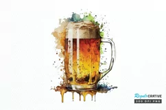 Watercolor Beer clipart png clipart Product Image 1