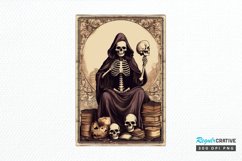 Skeleton Witch Tarot Card PNG Clipart Product Image 1