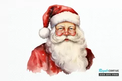 Watercolor Santa Claus PNG Clipart Product Image 1