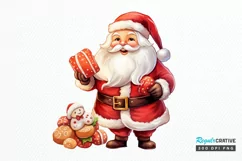 Watercolor Santa Claus PNG Clipart Product Image 1