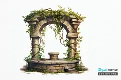 Stone Wells and Vines PNG Clipart Product Image 1