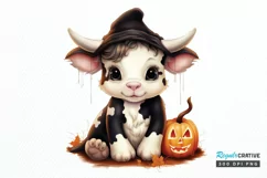 Baby Cow For Halloween Sublimation PNG Clipart Product Image 1