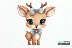 Cute Christmas Watercolor PNG Clipart Product Image 1