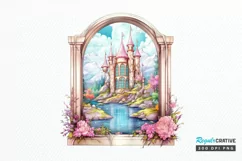 Fairy Castle Window Sublimation PNG Clipart Product Image 1
