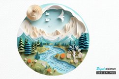 Paper Art Landscape PNG Clipart Product Image 1
