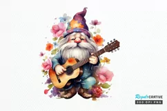 Watercolor Rockstar Gnome PNG Clipart Product Image 1