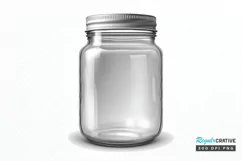 Watercolor Mason Jar PNG Clipart Product Image 1