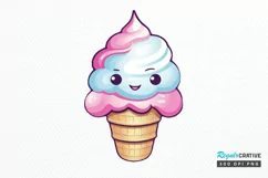 Artistic Drawing Kawaii Ice Cream PNG Clipart Product Image 1