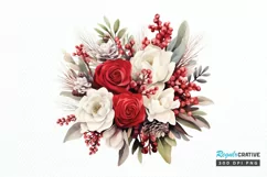 Christmas Flower Bouquet PNG Clipart Product Image 1