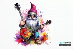 Watercolor Rockstar Gnome PNG Clipart Product Image 1