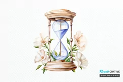 Hourglass Flower Watercolor PNG Clipart Product Image 1