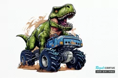 Dinosaur Monster Truck PNG Clipart Product Image 1