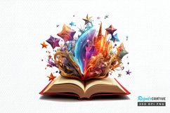 Magical Books Sublimation PNG Clipart Product Image 1
