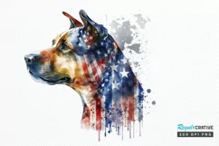 Watercolor Patriotic Dog PNG Clipart Product Image 1