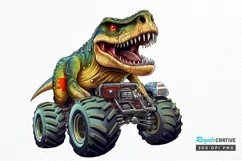 Dinosaur Monster Truck PNG Clipart Product Image 1