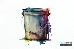 Watercolor Paint Bucket PNG Clipart Product Image 1