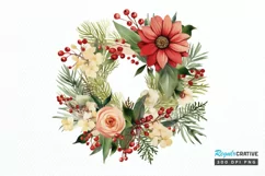 Christmas Holiday Wreath PNG Clipart Product Image 1