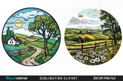 Watercolor Countryside Design Clipart Product Image 1