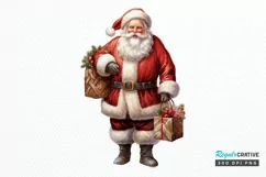 Watercolor Santa Claus PNG Clipart Product Image 1