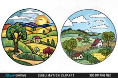 Watercolor Countryside Artwork Clipart Product Image 1