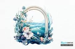 Ocean Window Watercolor PNG Clipart Product Image 1