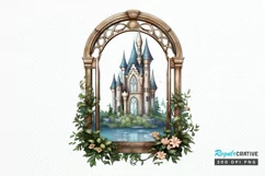 Fairy Castle Window Sublimation PNG Clipart Product Image 1