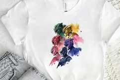 Watercolor Power Rangers PNG Clipart Product Image 2