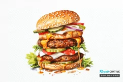 Big Hamburgers Sublimation PNG Clipart Product Image 1