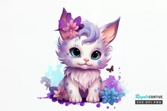 Fairy Cat Sublimation PNG Clipart Product Image 1