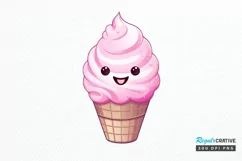 Artistic Drawing Kawaii Ice Cream PNG Clipart Product Image 1
