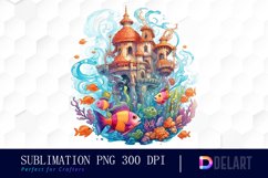 Watercolor Dreamy Underwater Fantasy Clipart Product Image 1