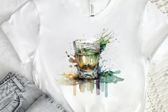 Watercolor Shot Glass PNG Clipart Product Image 2