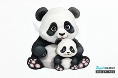 Baby Pandas Sublimation PNG Clipart Product Image 1