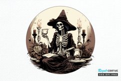 Skeleton Witch Tarot Card PNG Clipart Product Image 1