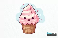 Artistic Drawing Kawaii Ice Cream PNG Clipart Product Image 1
